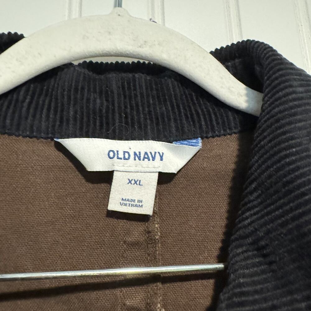 Old Navy Canvas Barn Coat Brown Corduroy Collar Size XXL - Picture 4 of 7